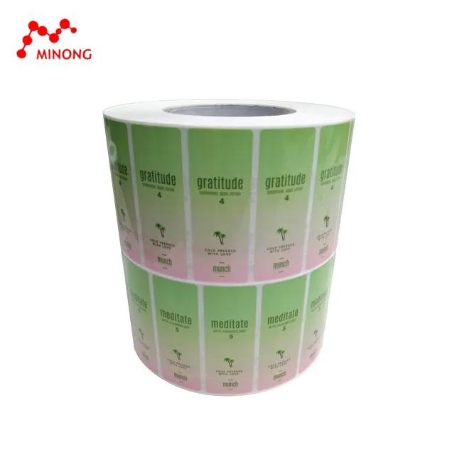 Low MOQ Custom Logo Cosmetics Product Label Stickers with Glossy Laminated Vinyl Waterproof Bottle Packaging Label 2